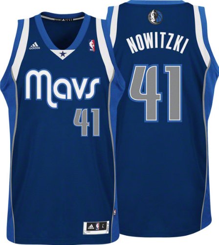 NBA Dallas Mavericks Dirk Nowitzki Swingman Jersey (Navy, Medium)