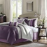 IMAGE OF Madison Park Amherst 7 pcs Comforter Set - Purple - Queen