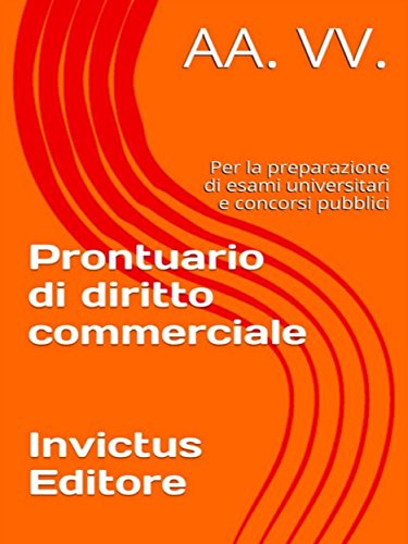 Prontuario di Diritto Commerciale (Italian Edition)