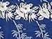 Hawaiian Shirt Mens Bamboo Tree Printed Beach Aloha Party Camp Blue L