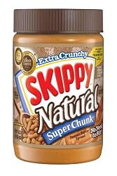 Skippy Peanut Butter, Natural Super Chunk, 15-Ounce Jars (Pack of 6)