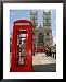 A British Telecom Red Phone Box Framed Art Poster Print, 25x31