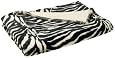 Palladium 50-by-70-Inch Animal Throw, White Zebra