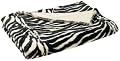 Palladium 50-by-70-Inch Animal Throw, White Zebra