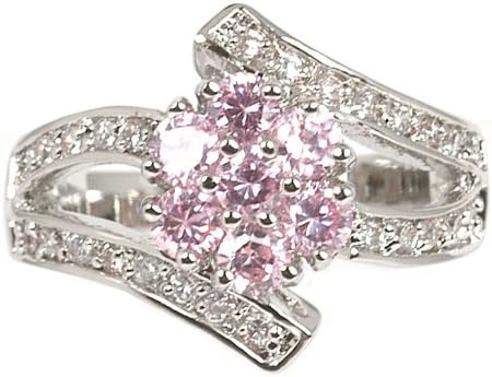 Pink CZ Crocus Flower