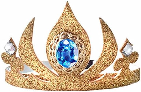 Elsa Costume Gold Sparkle Coronation Tiara Crown Comfortable, Non Slip Headband
