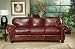Kathy Ireland Home by Omnia Furniture ENG - 3S English Manor 3 Seat Leather Sofa Image