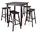 Winsome's Parkland 5-Piece Square High/Pub Table Set in Antique Walnut Finish