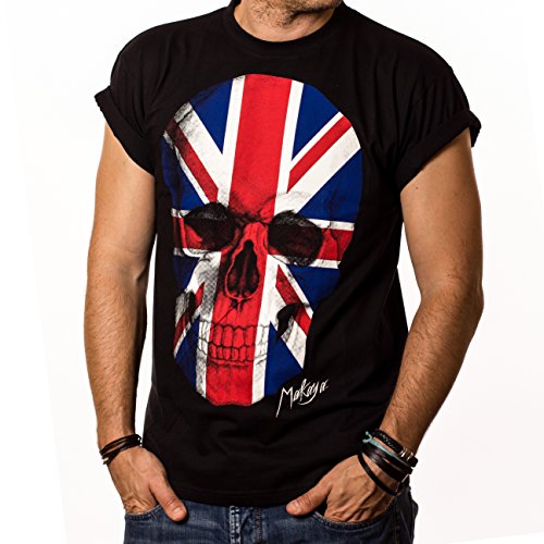 Totenkopf T-Shirt für Herren UNION JACK Flagge Größe S