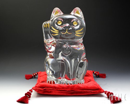 Baccarat Grand Maneki Neko Lucky Cat Crystal Figurine 10 Tall Shepherdmellievot
