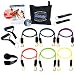 *NEW Bodylastics 13pcs Resistance Bands *MAX TENSION XT STACKABLE SYSTEM (142 lbs.) with 6 Failsafe anti-snap exercise tubes, Heavy Duty components, Workout DVD
