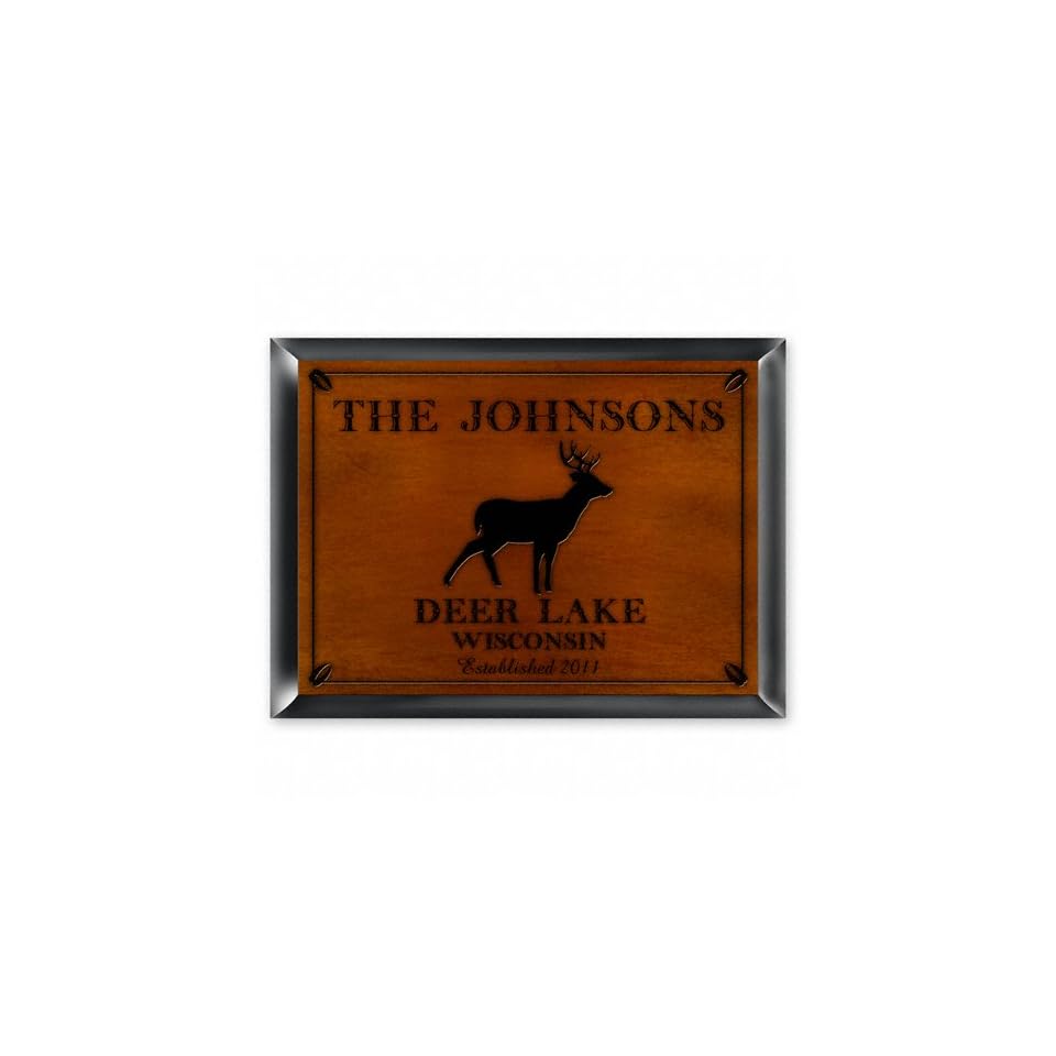Personalized Wood Cabin Signs Deer Sign On Popscreen