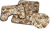 Popular Bath 3-Piece Rug Set, Safari Brown Tiger