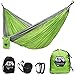 Double Hammock made of Premium Quality 210T Parachute Nylon - Lightweight Kit Includes 7075 Series Aluminum Wire Carabiners, Adjustable Triple Stitched Straps with Carrying Case, exclusively by Hygge