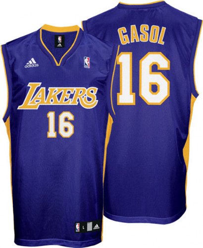 Pau Gasol Youth Jersey: adidas Purple Replica #16 Los Angeles Lakers Jersey