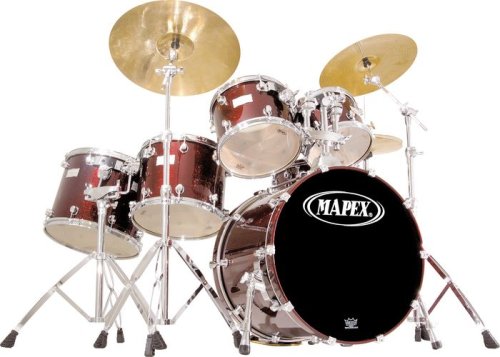 Mapex Saturn 6-Piece Studio Drum Set, Black Cherry Sparkle Lacquer*