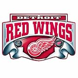 NHL Detroit Red Wings 11-by-17 inch Scroll Wood Sign