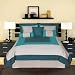 Artistic Linen Alpine Faux Silk Reversible 7-Piece Comforter Set, Queen, Teal