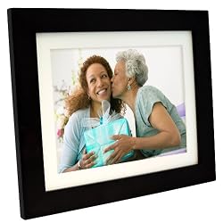 Pandigital PI1056DW 10.4-Inch Digital Picture Frame with 2 Interchangeable Black and Espresso Frame