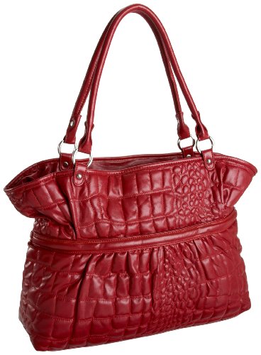 Sydney Love Quilted Croc Ruched Tote