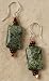Serpentine and Copper Bead Earrings