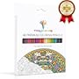 VIBRANT COLORS 48 Colored Pencils Set For Adult Coloring, Rich Watercolor Pencils with A Brush & BONUS Coloring Book! Ready To Use Pre-Sharpened Pencils For EASY ART CREATION.