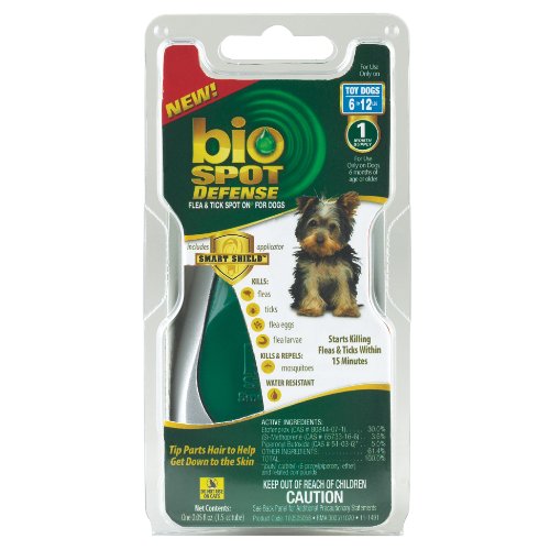 Huge save onpets smart grooming Bio Spot Defense Smart Shield Applicator Spot on Flea and Tick for Toy Dogs, 1-Month