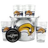 Buffalo Sabres Pint Glasses and Beer Bucket Set | Buffalo Sabres Gift Set