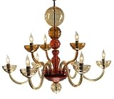 Waterford Crystal Cosmic Chandelier 9 Arm - Spicy Amber