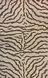 Rugs USA Contemporary Wool Handmade Zebra 8 x 10 brown Area Rug
