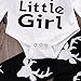 Newborn Baby Girls Long Sleeve Daddy's Little Girl Romper and Deer Pants Outfit with Hat (6-12M, White+Black)