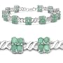 9.60 Carat Genuine Emerald Silver Bracelet