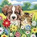 Mammut A30PBNS1 - Malen nach Zahlen AFL Hund und Katze 28 x 30 cm
