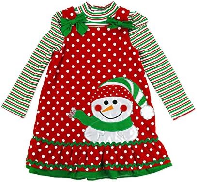Cute Girls Snowman Corduroy Jumper, Size 5