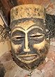 Holzmaske VI Holz, sehr gut erhalten, (H:32 /25 cm)