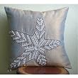 Starfish Sparkle - Decorative Pillow Covers - Silk Pillow Cover Embellished with Beads & Sequins