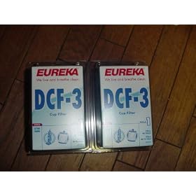 Eureka 62136 DCF-3 Dirt Cup HEPA Filter Master Pack -2 filters