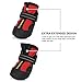 Uarter Waterproof Pet Boots for Large Dogs Labrador Husky Shoes 4 Pcs in Size 6 Red