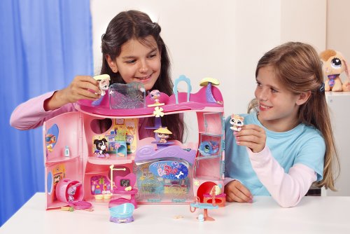 Hasbro 90873148 - Littlest Pet Shop, Wackeltierchen Ferienpension inkl 2 Wackeltierchen