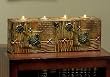 Bronzed Embossed Leaf Metal Tealight Candle Holder