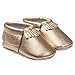 TANGDA Infant Baby Toddler Newborn Leather Soft Sole Tassel Pre-Walkers Shoes Moccasins Slip-on Crib Shoes Golden Size 13