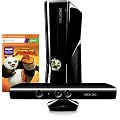 Xbox 360 - Konsole Slim 250 GB inkl. Kinect Sensor, Kung Fu Panda 2 (Download) und Kinect Adventures, schwarz-gl�nzend
