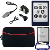 read full review Gizmo Dorks Silicone Skin Cover (Black), Neoprene Zipper Sleeve (Black with Red Trim), and Super Charging Bundle with Carabiner Key Chain for the Kobo eReader Touch Edition