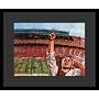 Jim Tressel (Ohio State, Pointing Up) Sports Framed & Matted Poster Print - 16" X 20"