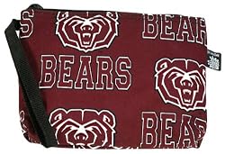 Missouri State Bears Makeup Pouch-Travel Clutch - Coin Purse Wristlet Missouri State University Make up Cosmetic Beauty Bag Best Unique Small Gifts for Women Woman Ladies Girls or College Students