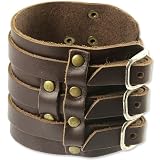 SilberDream Lederarmband braun Herren Leder Armband Echtleder LA1772