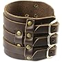 SilberDream Leather Bracelet brown fits 7.8'' to 9&hellip by SilberDream