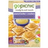 GoPicnic Ready-to-Eat Meals Peanut Butter + Crackers, 6.2-Ounce Boxes (Pack of 6)