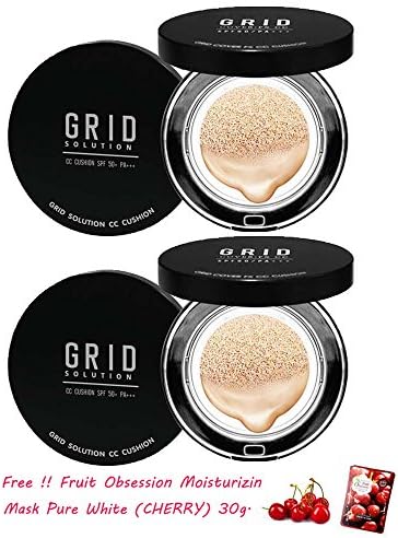 2 Units of Grid Solution CC Cushion SPF 50+ PA+++ Made In Korea [Get Free Tomato Facial Mask]