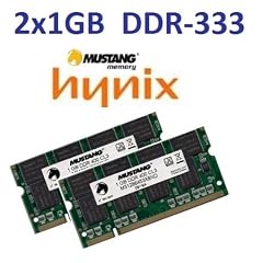 2GB Dual Channel Kit Mustang / Hynix original 2 x 1 GB 200 pin DDR-333 (PC-2700) 64Mx8x16 double side f�r DDR1 Notebooks